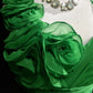 Green floral long chiffon ball gown evening dress party dress nv4396