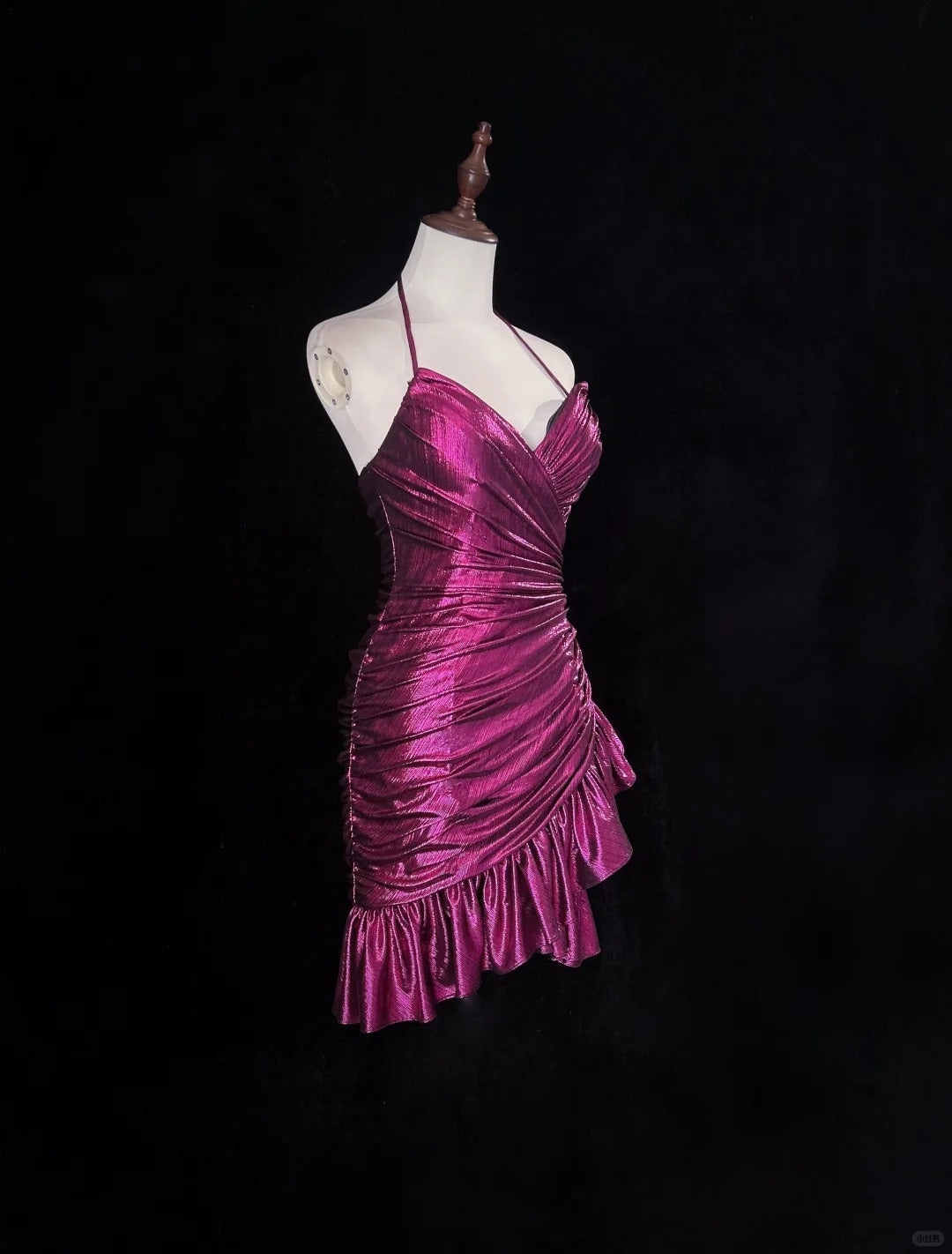 Robe de soirée courte en satin rose à la mode, robe de bal, robe de soirée, robe de soirée, nv4394