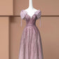 Pink Luxury Beaded Heavy Elegant Fashion Long Tulle Prom Dress Evening Dress Party Dress nv4741