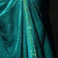 Green Gold Floral Delicate Beads Long Satin Ball Gown Evening Gown Party Dress nv4196
