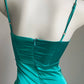 Mintgrünes, modisches, kurzes Satin-Heimkehrkleid mit Spaghettiträgern, Geburtstagskleid, nv5160