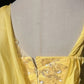 Gelbes, perlenbesetztes, elegantes, langes Chiffon-Ballkleid, Abendkleid, nv4931