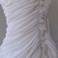 NiceVestidos - Robe longue blanche délicatement perlée, robe de bal de fin d'année NV5943