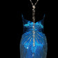 Blue shiny luxury gorgeous vintage elegant exquisite beaded backless long mermaid floor length trailing satin ball gown evening dress party dress prom dress nv3966