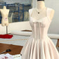 Robe de soirée courte en satin rose à nœud, robe de bal, robe d'anniversaire, nv4512