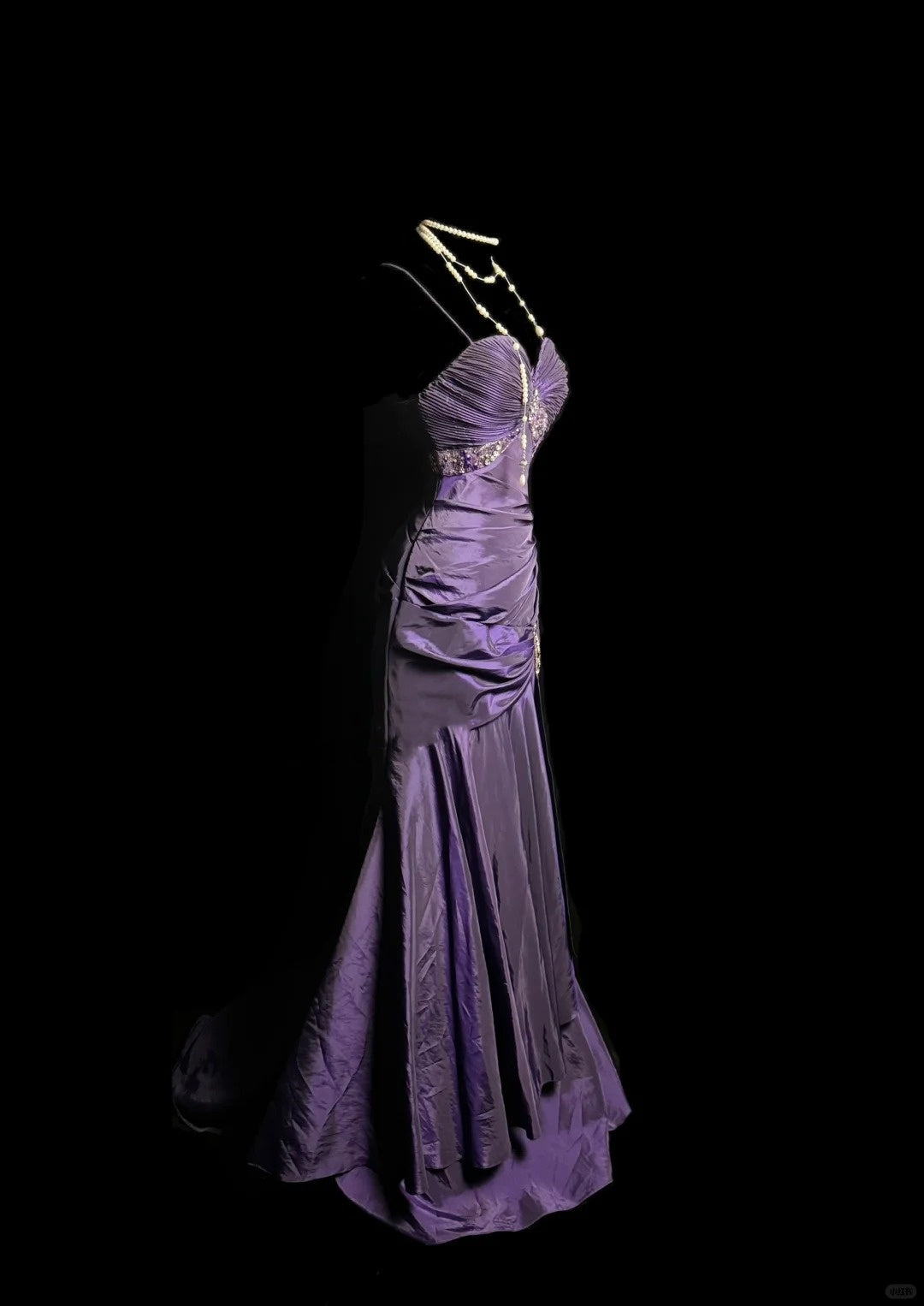 Purple Fashion Elegant Exquisite Beading Long Floor Length Train Ball Gown Evening Dress Party Dress nv4043