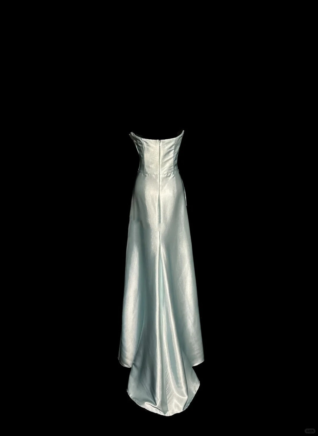 Mintgrünes, schlichtes, elegantes, langes Satin-Ballkleid, Abendkleid, Partykleid, NV4119