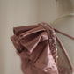 Rosa Perlen Elegantes Langes Satin Bodenlanges Ballkleid Abendkleid Partykleid nv4187