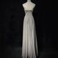 Grey Beaded Elegant Long Chiffon Prom Dres Evening Dress nv4928