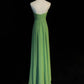 Green simple long chiffon ball gown evening dress party dress nv4393
