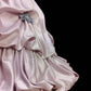 Robe de soirée longue en satin et tulle rose, tenue de princesse, avec nœud en dentelle et nœud, tenue de cérémonie pour adulte, robe d'anniversaire, nv4199