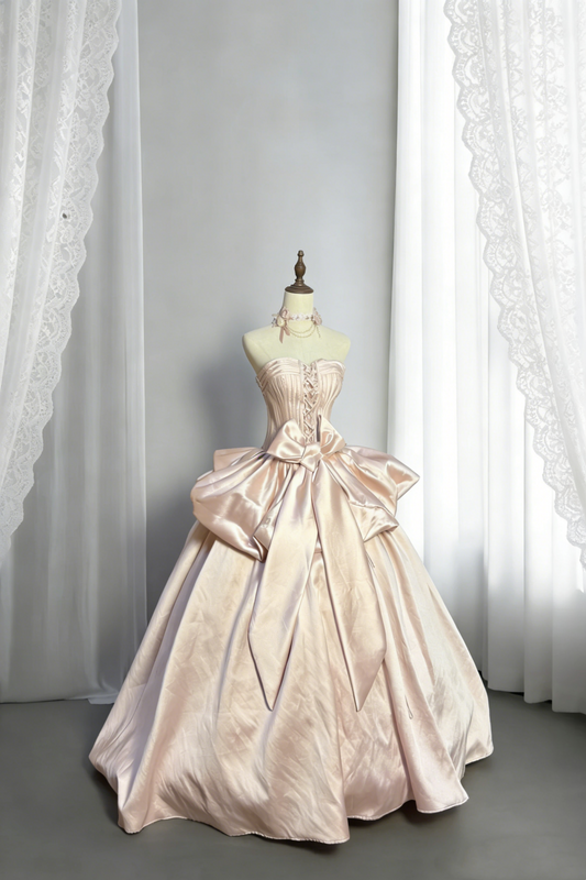 Vintage-Prinzessinnenkleid mit großer Schleife NV6748
