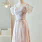 Robe de demoiselle d'honneur longue en tulle, élégante et romantique, rose et violet, robe de bal, robe de soirée, robe de remise de diplôme, robe de bal nv4041
