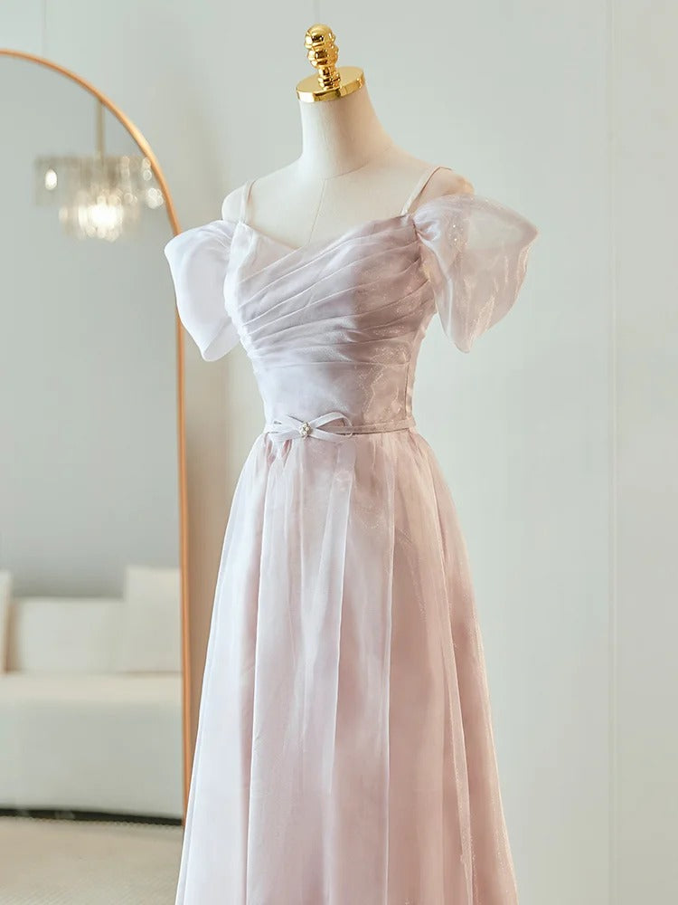 Robe de demoiselle d'honneur longue en tulle, élégante et romantique, rose et violet, robe de bal, robe de soirée, robe de remise de diplôme, robe de bal nv4041