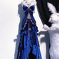 Burgund/Blau Vintage Zarte Perlen Elegante Atemberaubende Lange Samt Ballkleid Abendkleid Party Kleid nv4115