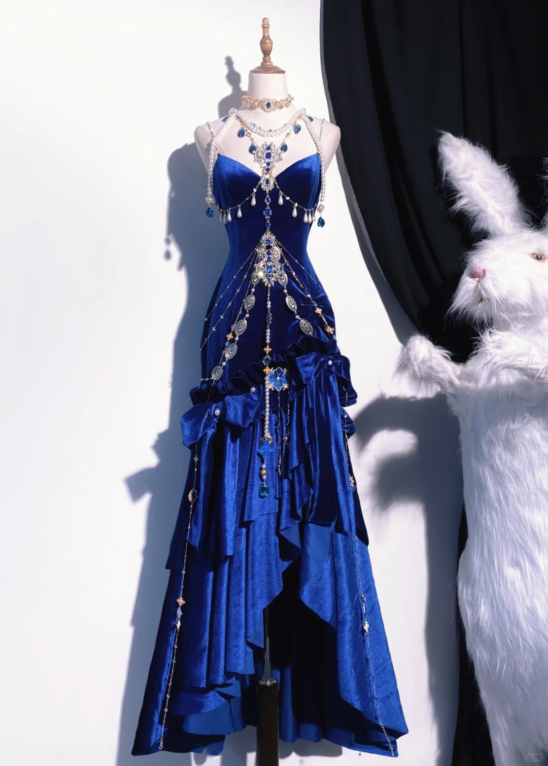 Burgund/Blau Vintage Zarte Perlen Elegante Atemberaubende Lange Samt Ballkleid Abendkleid Party Kleid nv4115