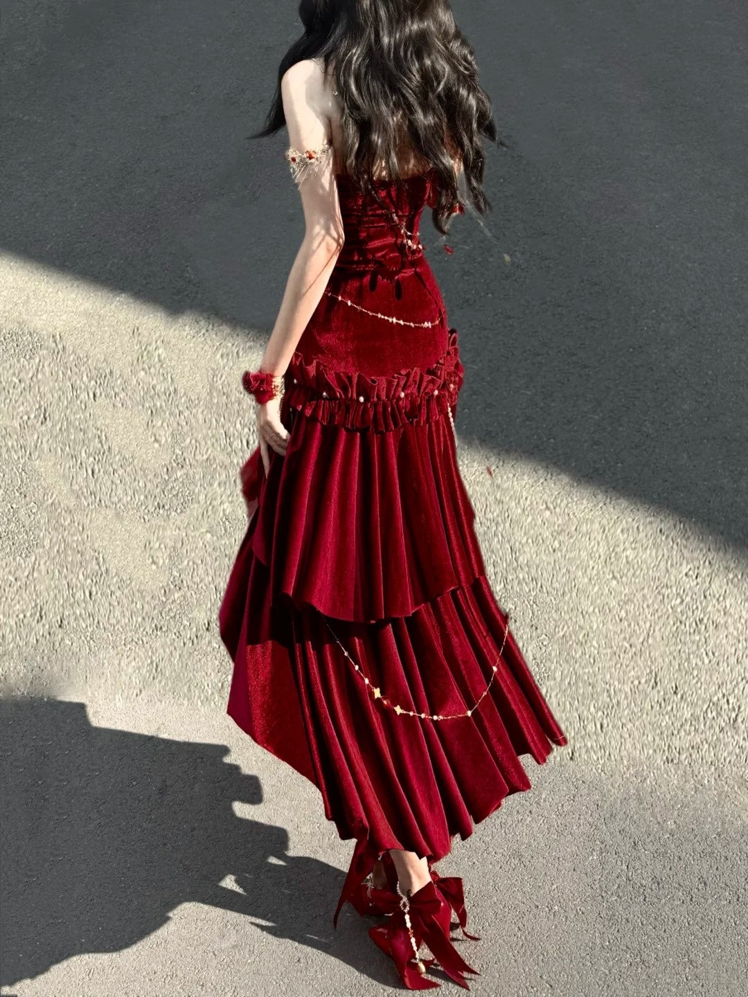 Retro langes Göttinnenkleid, Ballkleid NV6474