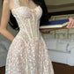 Robe de soirée longue en dentelle à imprimé floral délicat NV6572