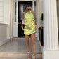 Robe de cocktail courte à paillettes et dos nu, style Green Fashion, nv4797