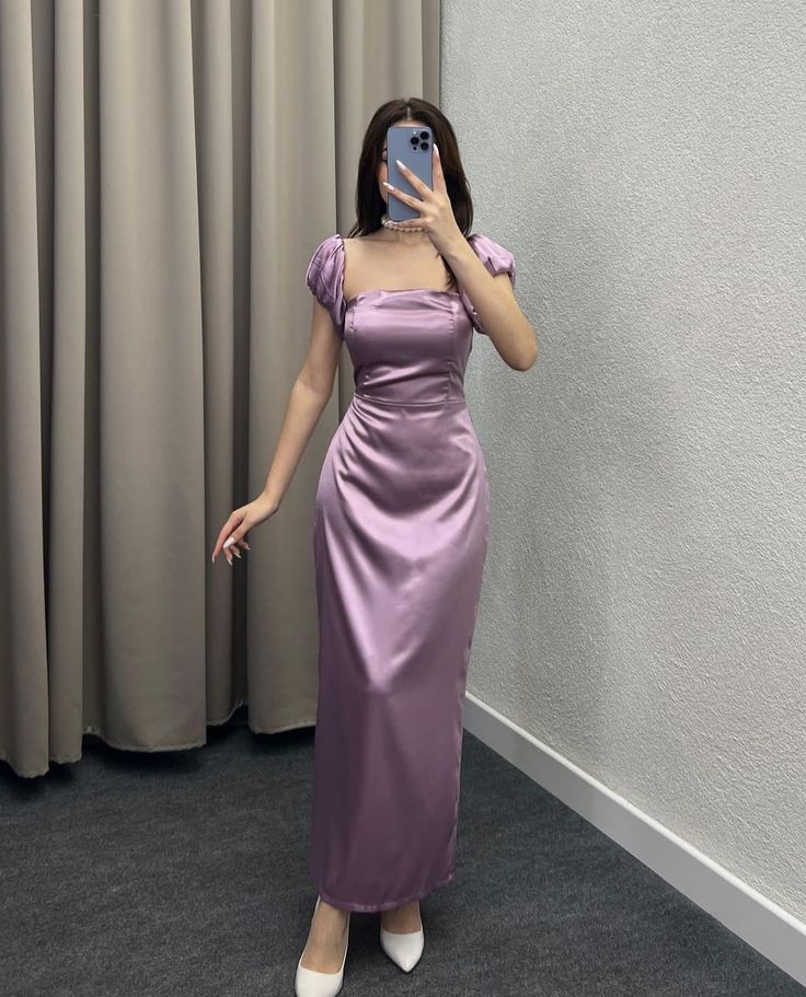 Green/blue/purple simple fashion tube top short sleeve long satin ball gown evening dress nv3091