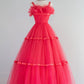 NiceVestidos - Robe de bal longue en tulle rose nv5478