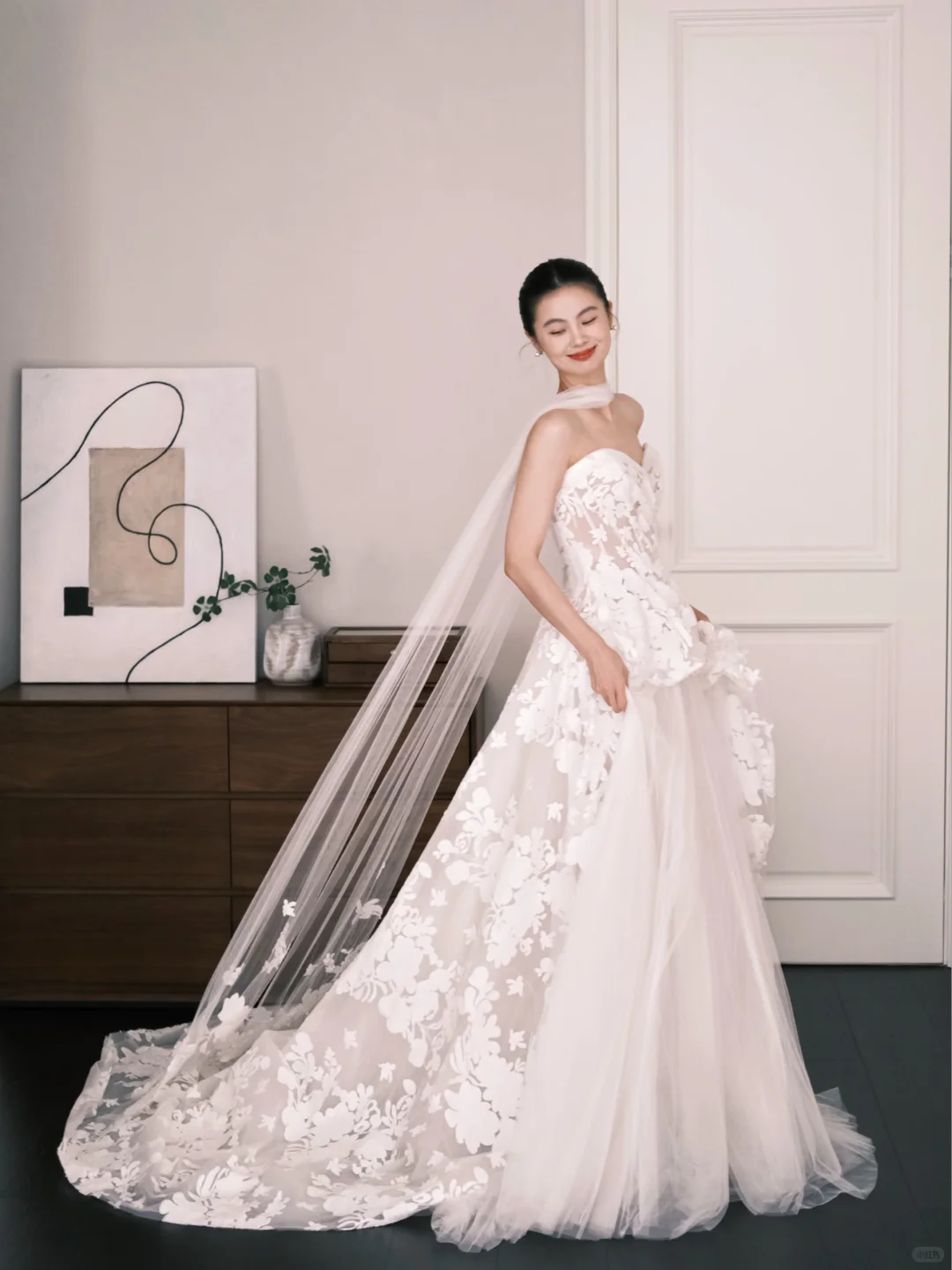 Sweetheart Lace Tulle Wedding Dress 3D Floral With Cape Bridal Gown  NV7216