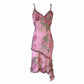NiceVestidos--Pink Floral Short/Mid-Length Homecoming Dress NV5716