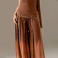 NiceVestidos - Robe de bal longue en mousseline de soie, élégante et tendance, dégradé noir/marron, style rétro, avec perles florales exquises, NV5853
