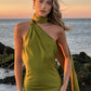 Grünes rückenfreies Mini-Heimkehrkleid, Ballkleid, Cocktailkleid, NV1810