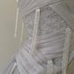 NiceVestidos – Silbergraues, schimmerndes A-Linien-Ballkleid aus Tüll mit Neckholder, Paillettenquasten und Neckholder NV5950
