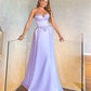 Off Shoulder Satin Bridesmaid Dresses for Wedding Tea Length Formal Prom Dresses Party Ball Gown nv1639