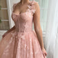 3D Schmetterlingskleid Rosette Korsettkleid Süßes A-Linien Ballkleid nv1676