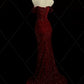 Classy Mermaid Sweetheart Red Slit Sequin Long Evening Gowns Prom Dress nv4151