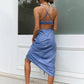 Cocktailkleid für Damen, sexy, stilvoll, tief ausgeschnitten, Spaghettiträger, rückenfrei, knöchellang, elegante Cut-Out-Kleider nv1664