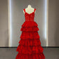 Black elegant fashion lace long tulle ball gown evening dress nv4913