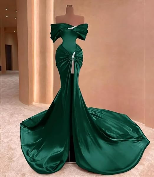 Robe de soirée longue en satin violet, élégante et exquise, perlée, longueur au sol, robe de bal traînante, robe de soirée nv2851