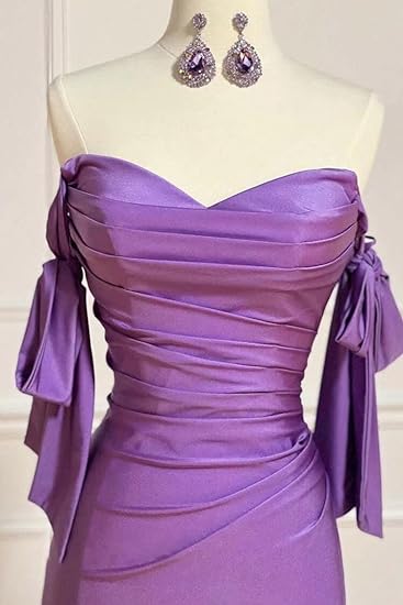 Schulterfreie Meerjungfrau-Brautjungfernkleider, enge Ballkleider, lange formelle Abendkleider mit Schlitz, nv1628