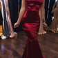 Rot/Lila Mode Sexy V-Ausschnitt Spaghettiträger Lange Rückenfreie Krawatte Meerjungfrau Fit Bodenlangen Ballkleid Abendkleid Partykleid nv3668