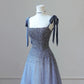 Robe de soirée en tulle violet, luxueuse, brillante, élégante, à la mode, exquise, longueur au sol, strass, robe de bal, robe de remise de diplôme, robe de soirée nv3940
