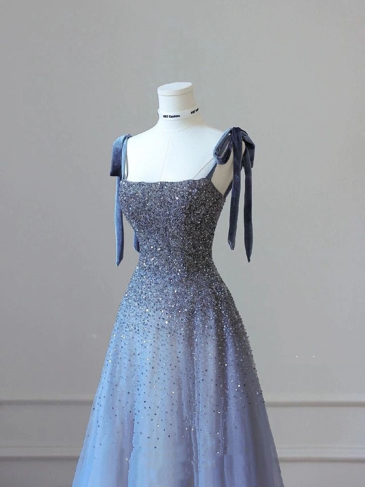 Robe de soirée en tulle violet, luxueuse, brillante, élégante, à la mode, exquise, longueur au sol, strass, robe de bal, robe de remise de diplôme, robe de soirée nv3940