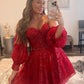 Süßes, burgunderfarbenes, kurzes Ballkleid mit herzförmigem Ausschnitt, burgunderfarbenes Homecoming-Kleid, NV1545