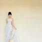 Strapless White Lace Mermaid Gown with High Slit & Ruffle Train  NV7415