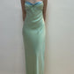 Green Vintage Gem Embellished Beaded Long Ball Gown Evening Dress nv2935