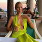 Robe de soirée courte sexy vert fruit nv1831