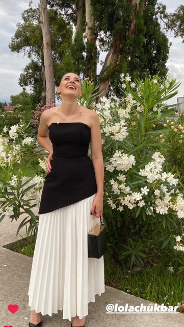 Schwarz-weißes schlichtes, elegantes Tube-Top, langes Ballkleid, Abendkleid, Partykleid, Homecoming-Kleid, NV2181