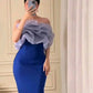 Blue Charming Elegant Off Shoulder Long Prom Dress Evening Dress Party Dress Homecoming Dress nv2387