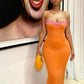 Orange Fashion Spaghetti Strap Lace Long Prom Dress Evening Gown Party Dress nv2847