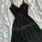 NiceVestidos--Black Exquisite Floral Beaded Short Chiffon Homecoming Dress Fairy Gown Nv5583