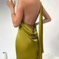 Grünes rückenfreies Mini-Heimkehrkleid, Ballkleid, Cocktailkleid, NV1810