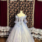 Lila, wunderschön, süß, niedlich, exquisite Blumenperlen, langer Tüll, bodenlang, Prinzessinnen-Ballkleid, Abendkleid zum 16. Geburtstag, Zeremonienkleid für Erwachsene, nv4020